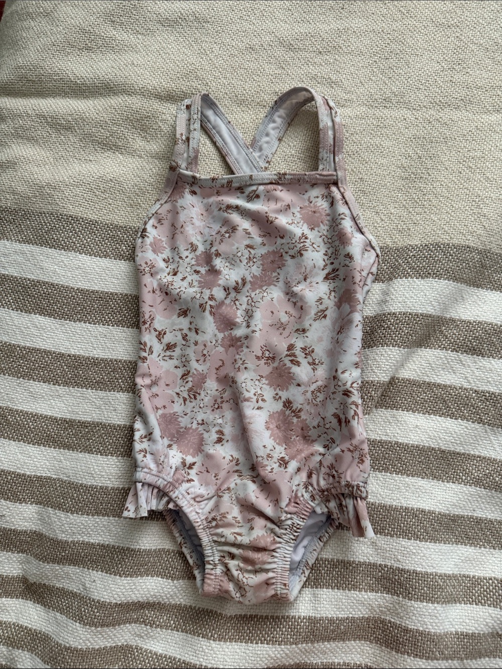 Jamie Kay Pink Floral Ruched One-Piece Swimsuit